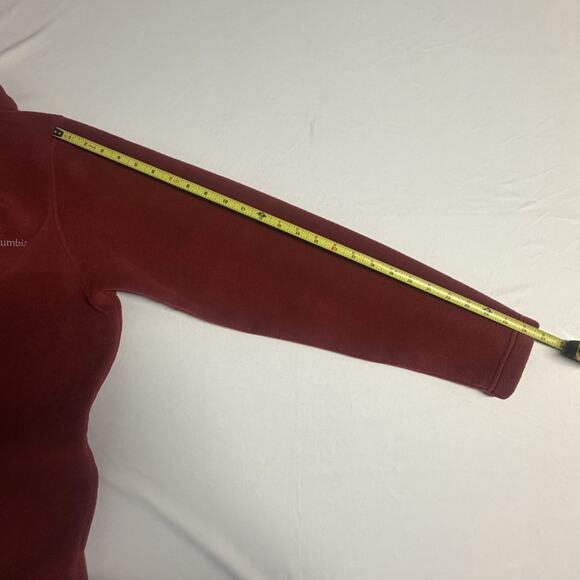 Columbia Sportswear Red Fleece Lightweight Pullover Quarter Zip men Jacket-Small - Picture 12 of 13